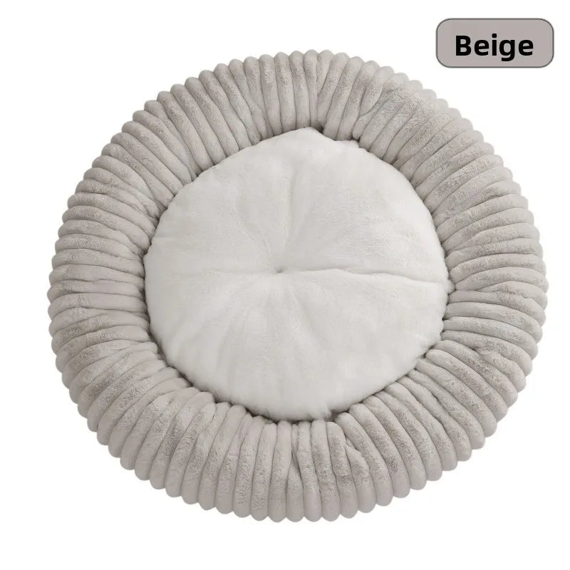 Dog Bed Donut Big Large Round Basket Plush Beds for Dogs Medium Accessories Fluffy Kennel Small Puppy Washable Pets Cat Products