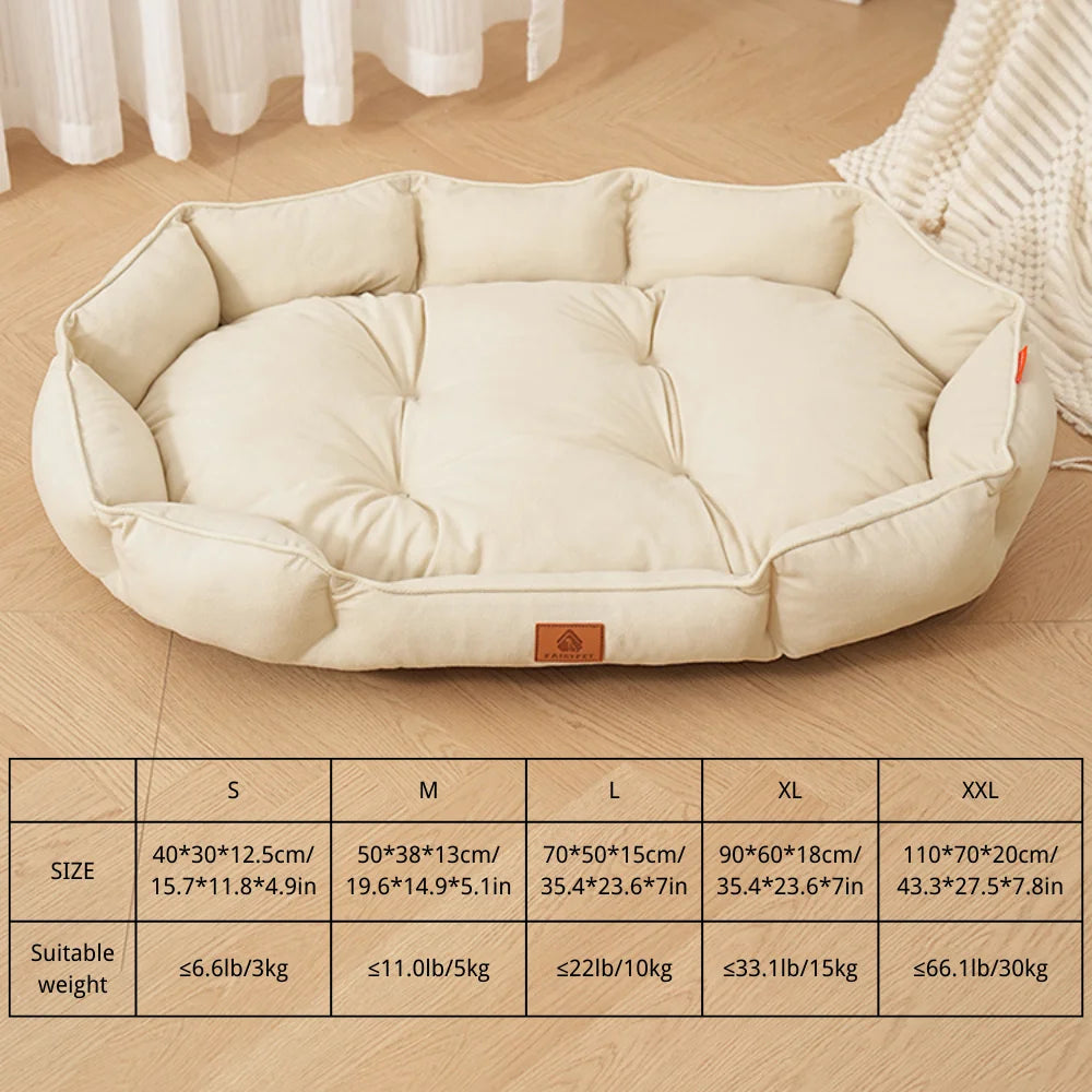 Dog Bed for Large Dogs, Rectangle Washable Orthopedic Pet Bed, Soft Sleeping Puppy Bed, Durable Dog Sofa with Anti-Slip Bottom